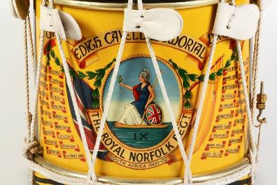 Royal Norfolk Regiment snare drum